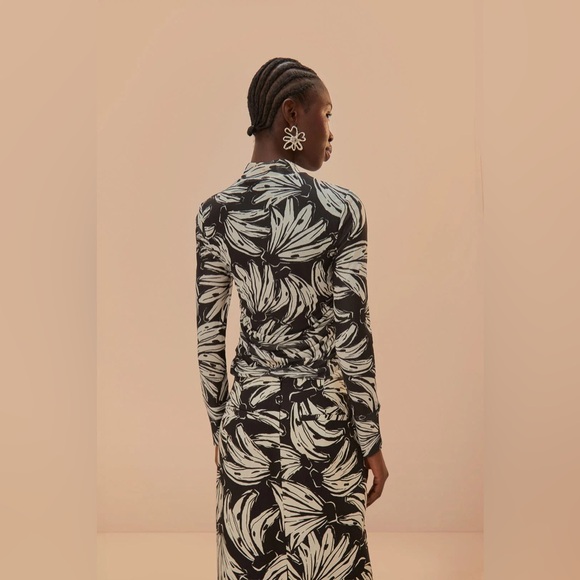 FARM RIO Black Bossa Banana Tulle Blouse - Picture 4 of 4